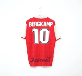 1994/96 BERGKAMP #10 Arsenal Nike Home Football Shirt (L)