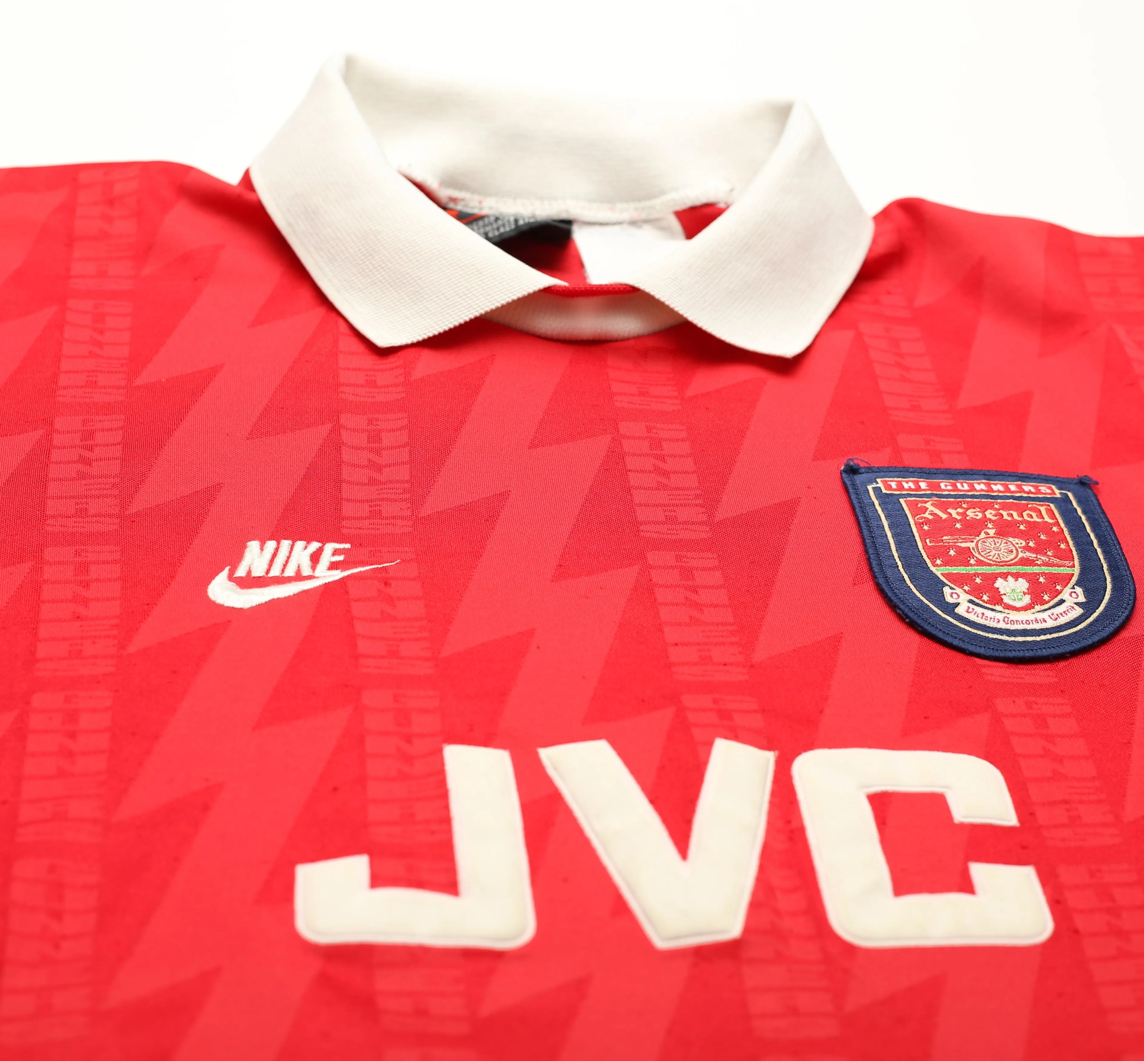 1994/96 BERGKAMP #10 Arsenal Nike Home Football Shirt (L)