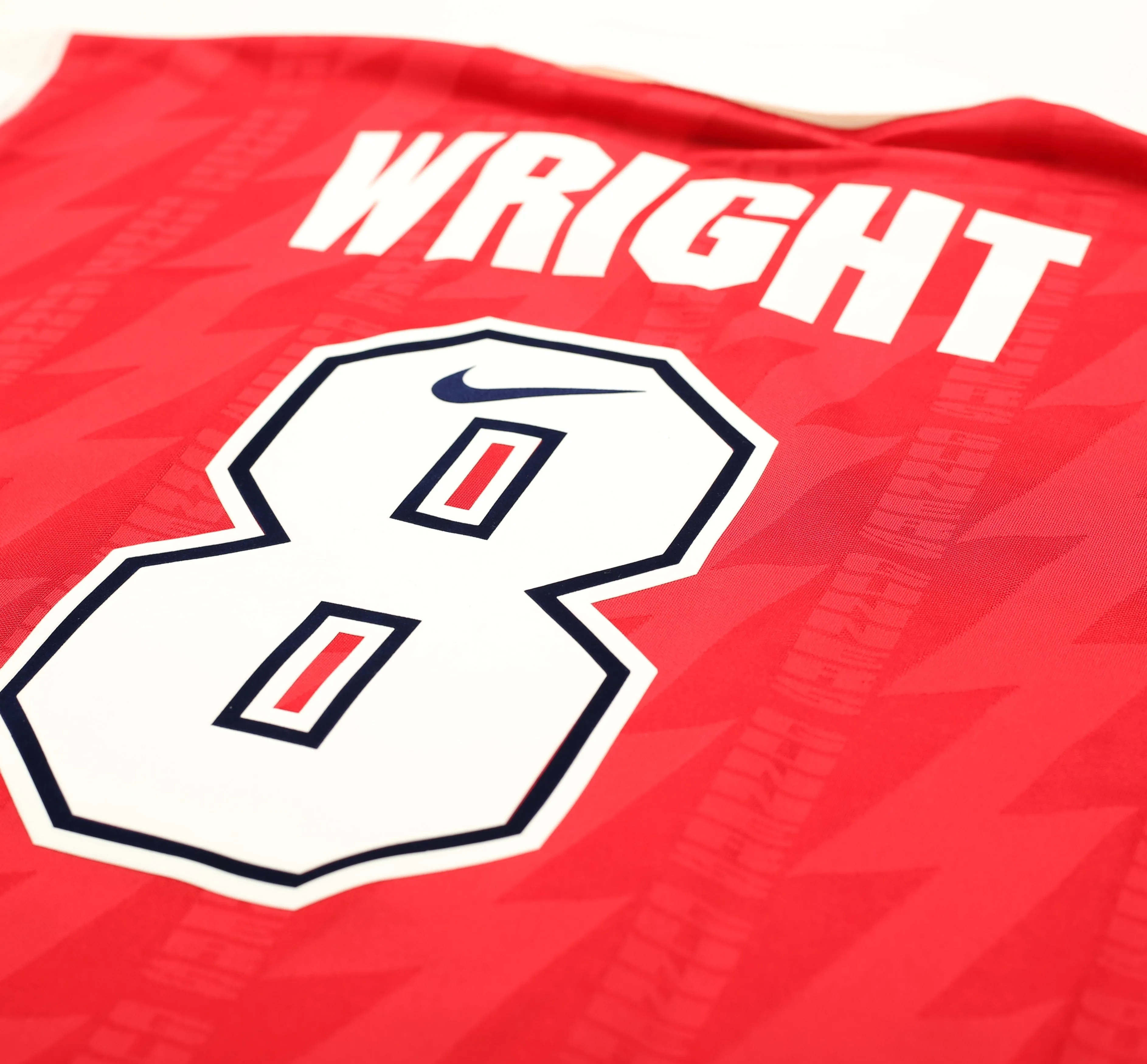 1994/96 WRIGHT #8 Arsenal Nike Home Football Shirt (L)