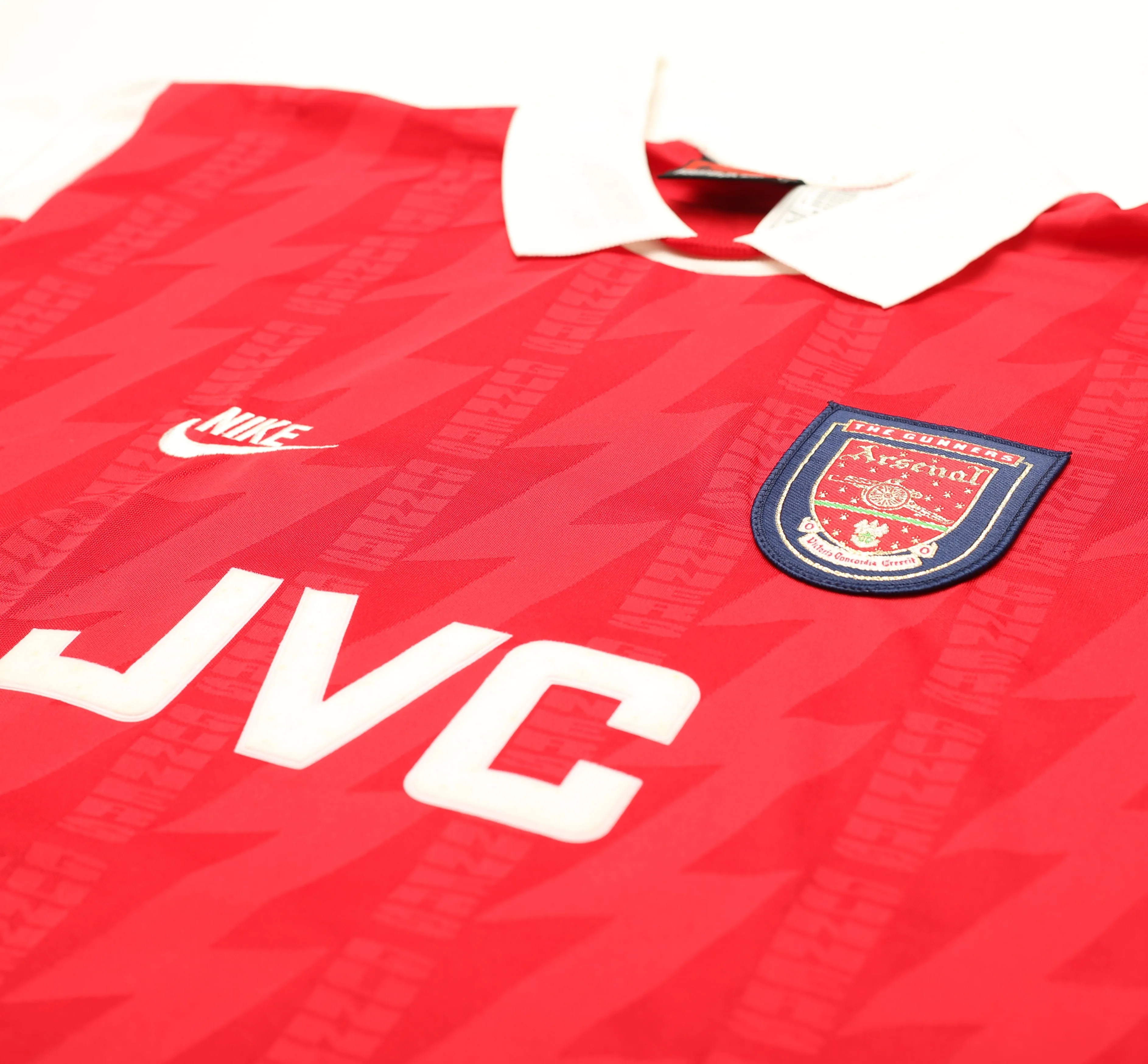 1994/96 WRIGHT #8 Arsenal Nike Home Football Shirt (L)