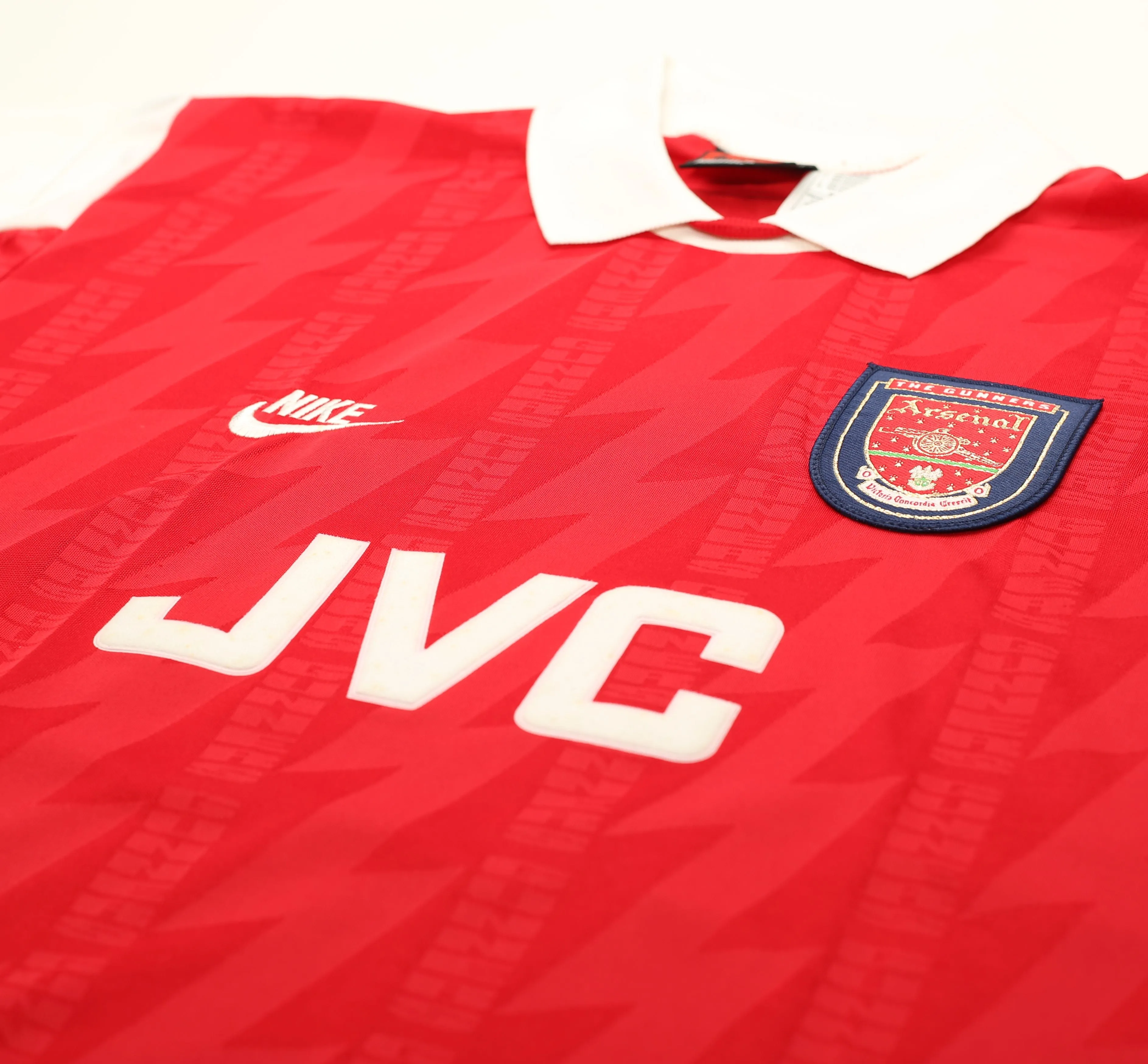 1994/96 WRIGHT #8 Arsenal Nike Home Football Shirt (L)