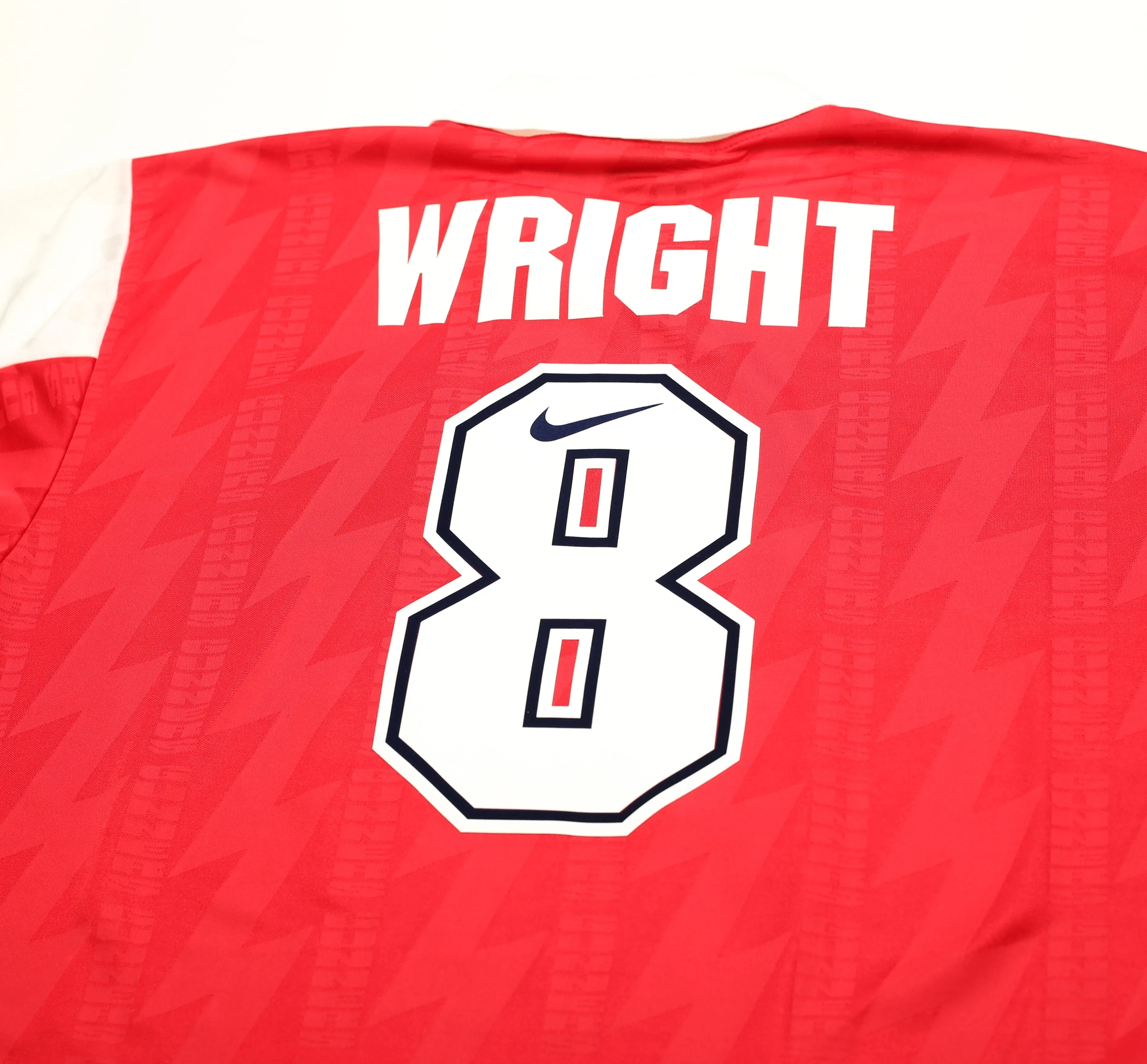 1994/96 WRIGHT #8 Arsenal Nike Home Football Shirt (L)