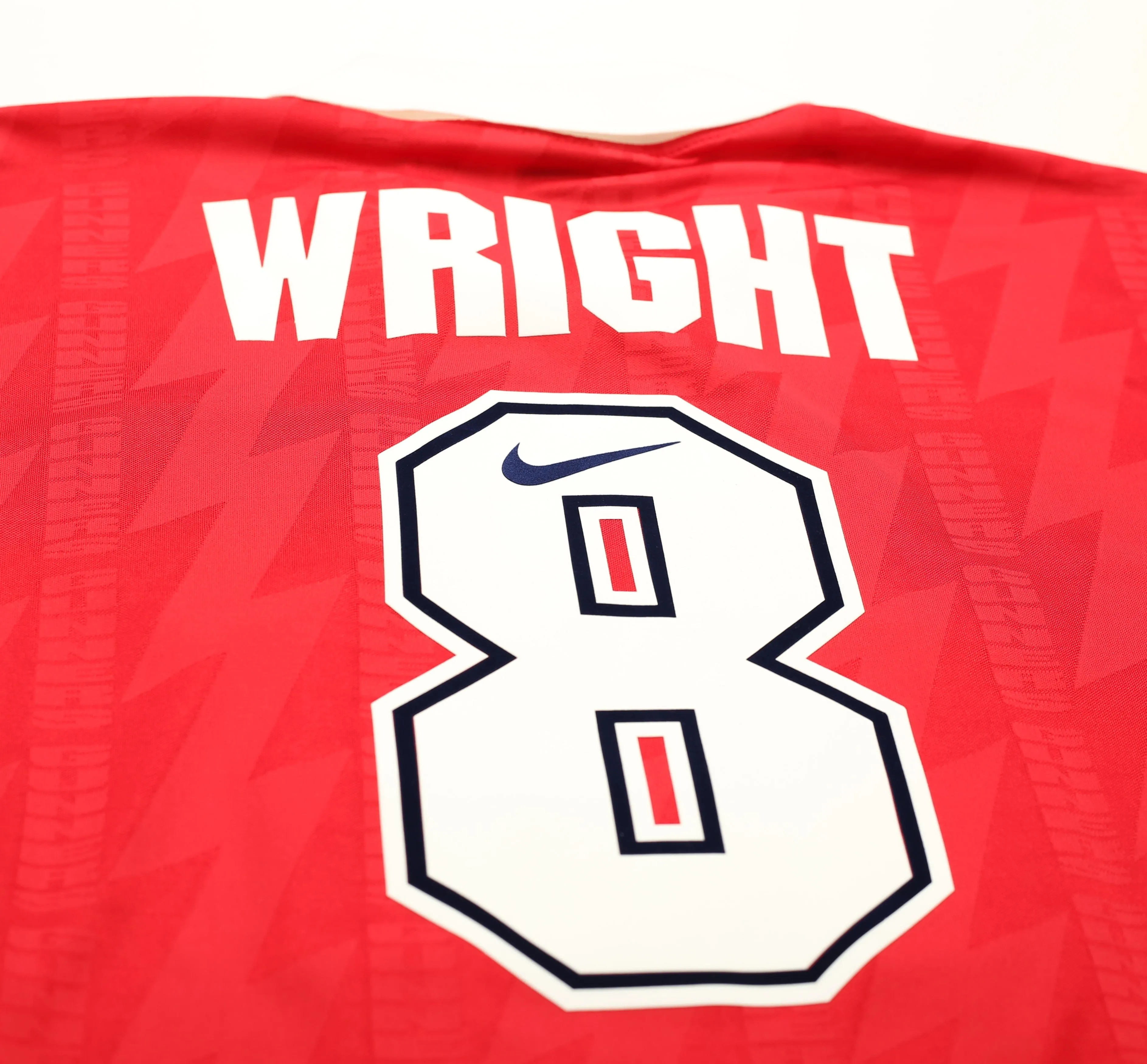 1994/96 WRIGHT #8 Arsenal Nike Home Football Shirt (L)