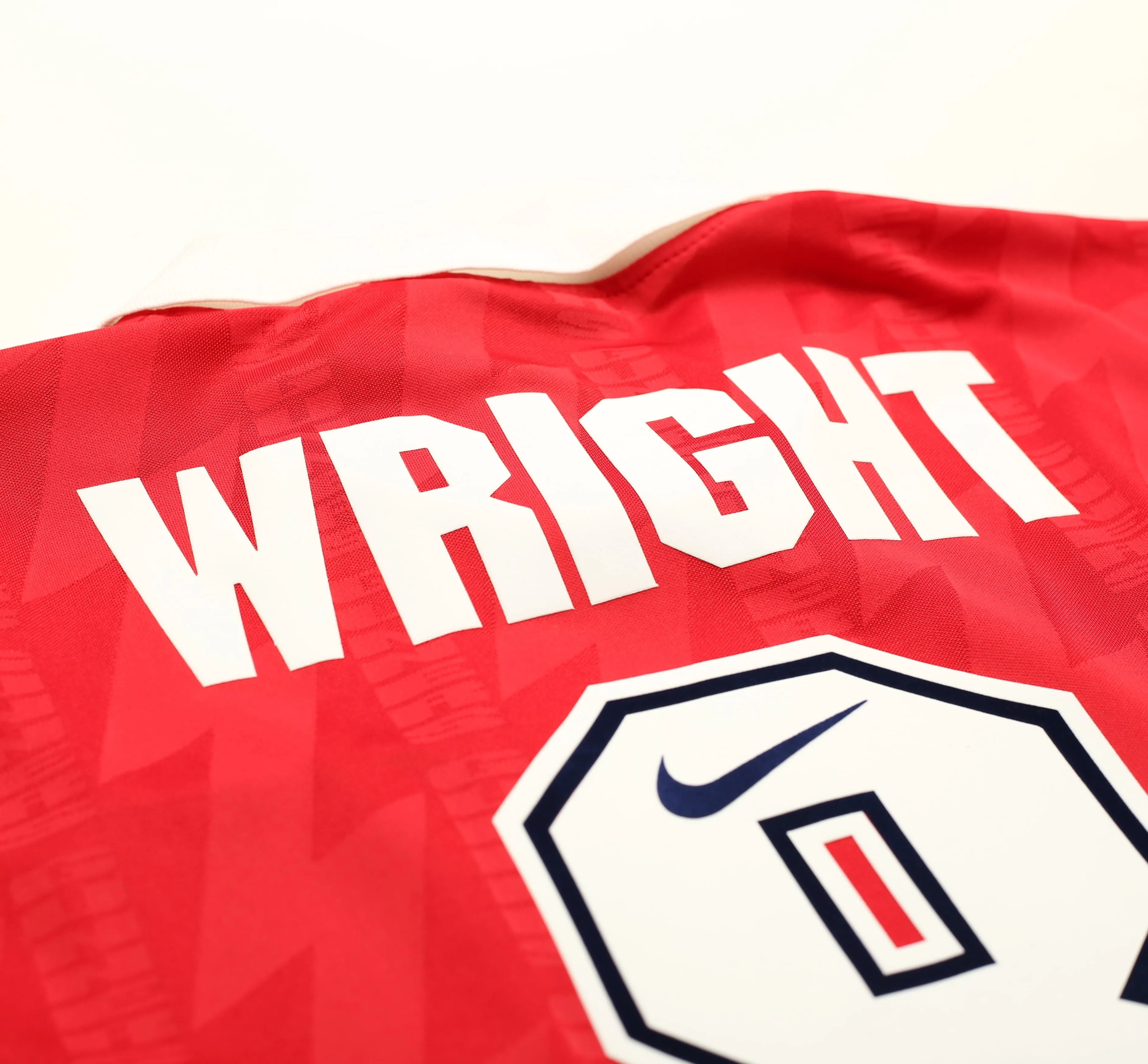 1994/96 WRIGHT #8 Arsenal Nike Home Football Shirt (L)