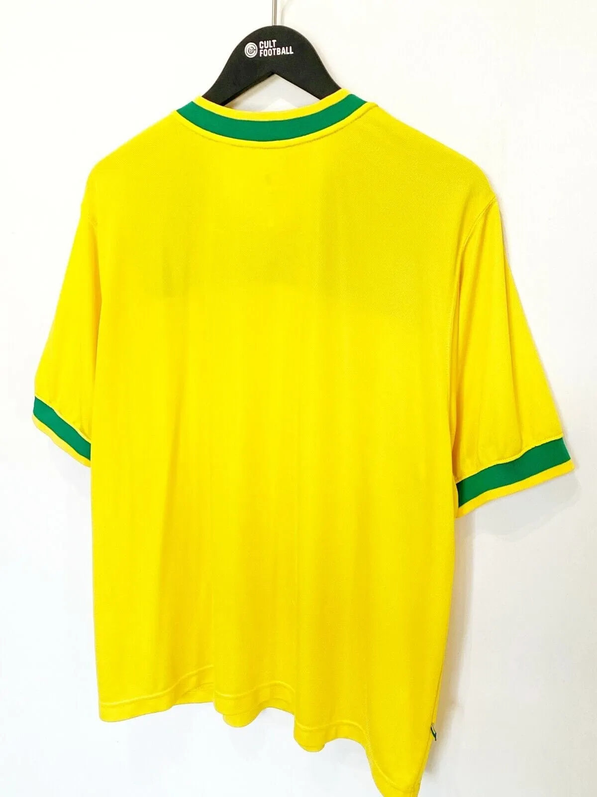 1998 BRAZIL Vintage Nike Football Training Shirt (L) Ronaldo, Roberto Carlos Era