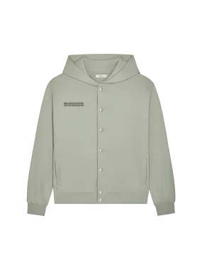 365 Midweight Snap Button Hoodie—moss green