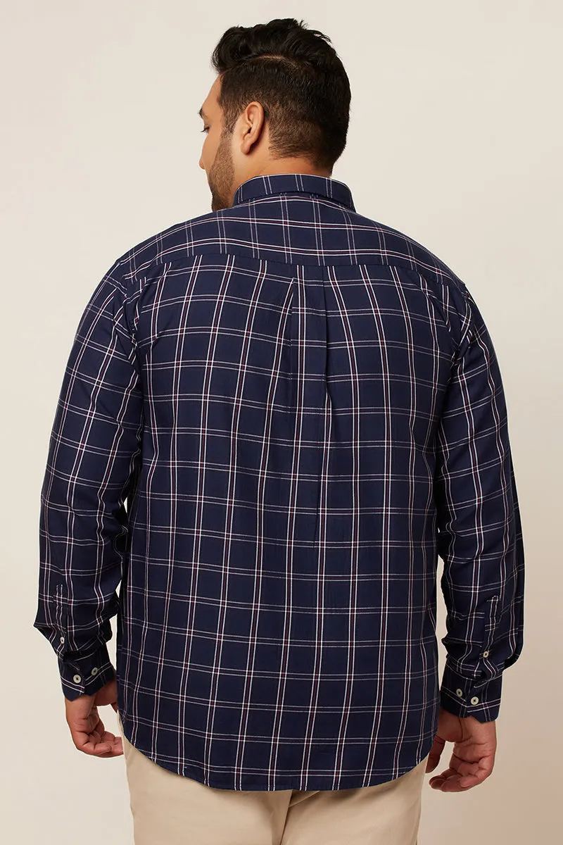 70's Navy Check Shirt