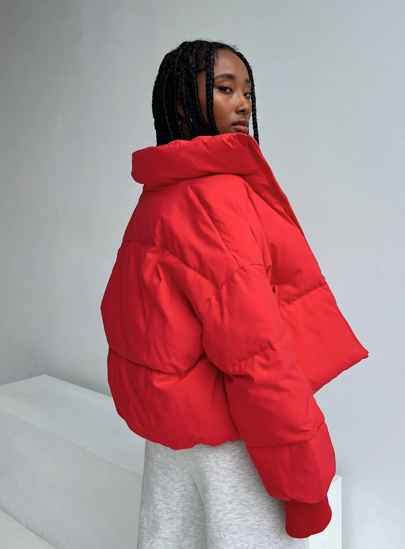 Abe Puffer Jacket Red