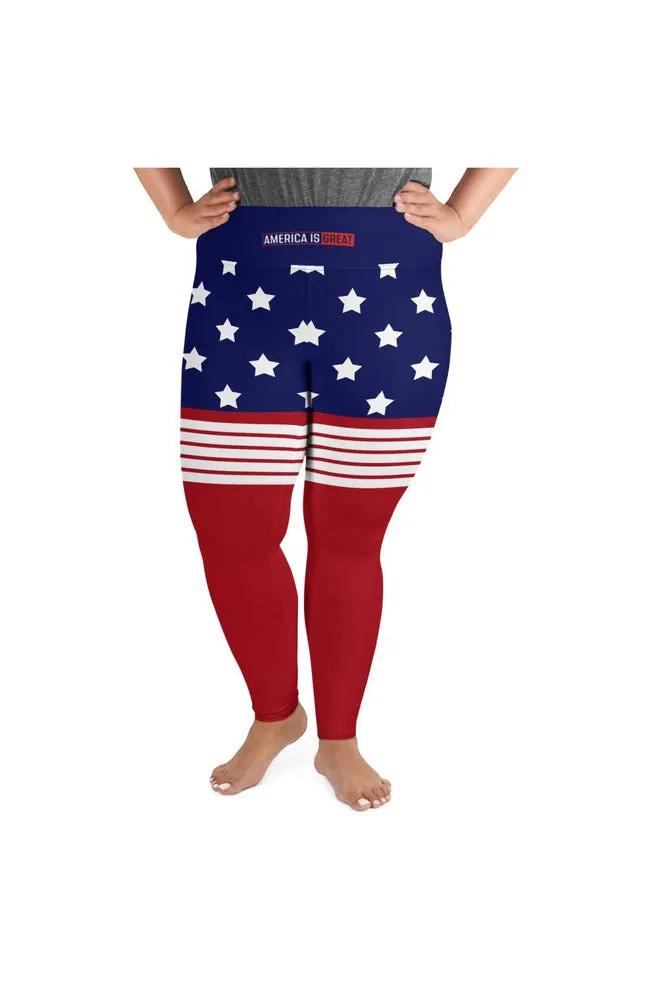 America is Great All-Over Print Plus Size Leggings