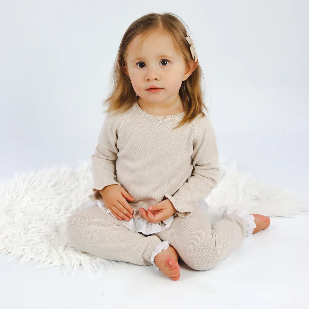 Artesania Granlei Sand & White Bow Tracksuit