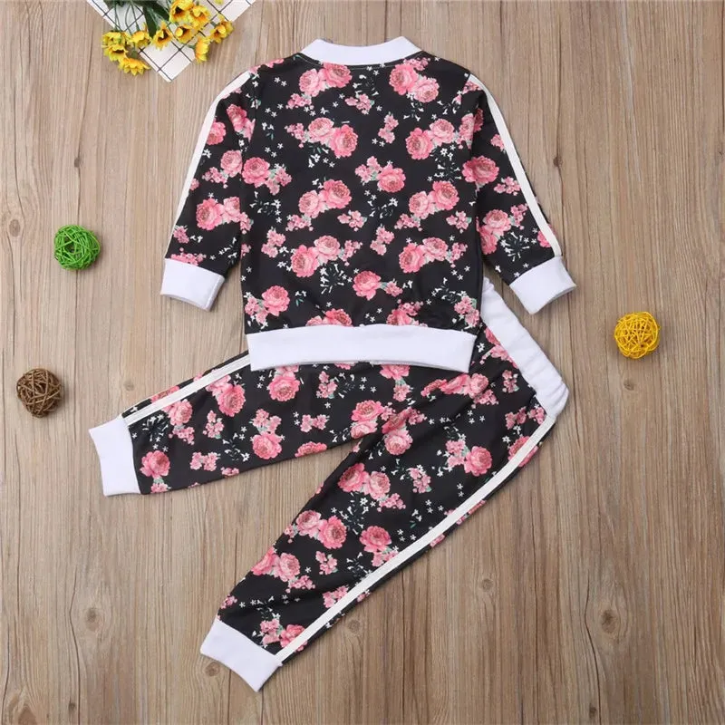 Baby Girl 3-7Y Spring Floral Tracksuit Set