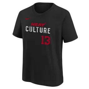 Bam Adebayo Nike HEAT Culture Name & Number Youth Tee