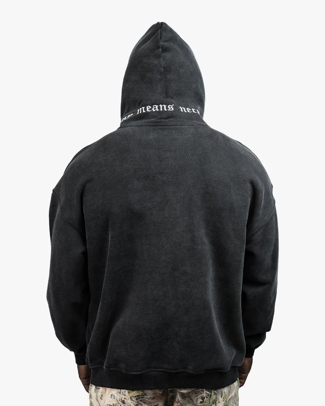 BAMN OVERSIZED HOODIE - VINTAGE BLACK