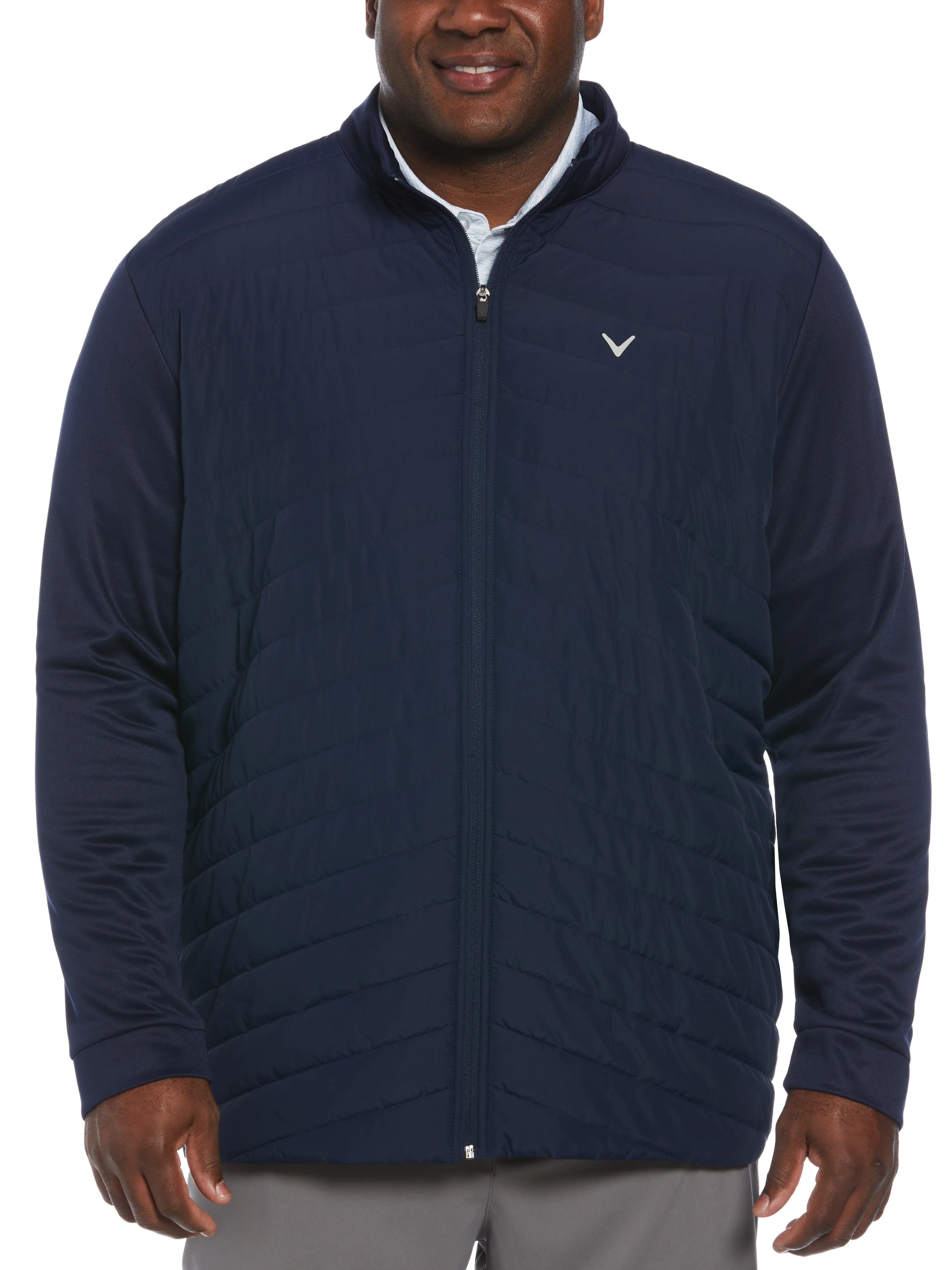 Big & Tall Quilted Puffer Golf Jacket