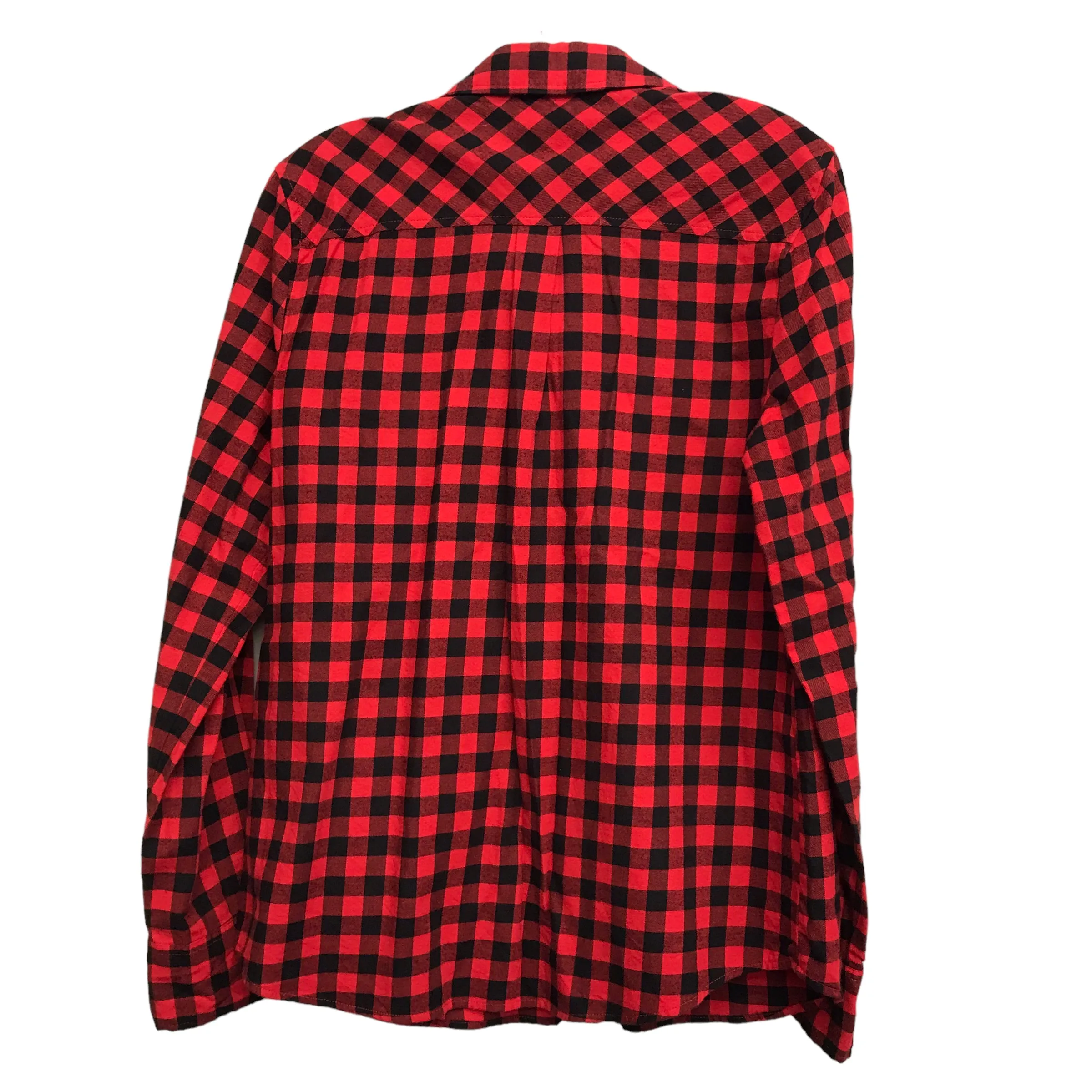 BLACK & RED TOP LS by J. CREW Size:M