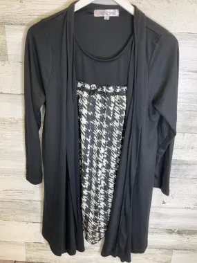 Black & White Top Long Sleeve Clothes Mentor, Size L