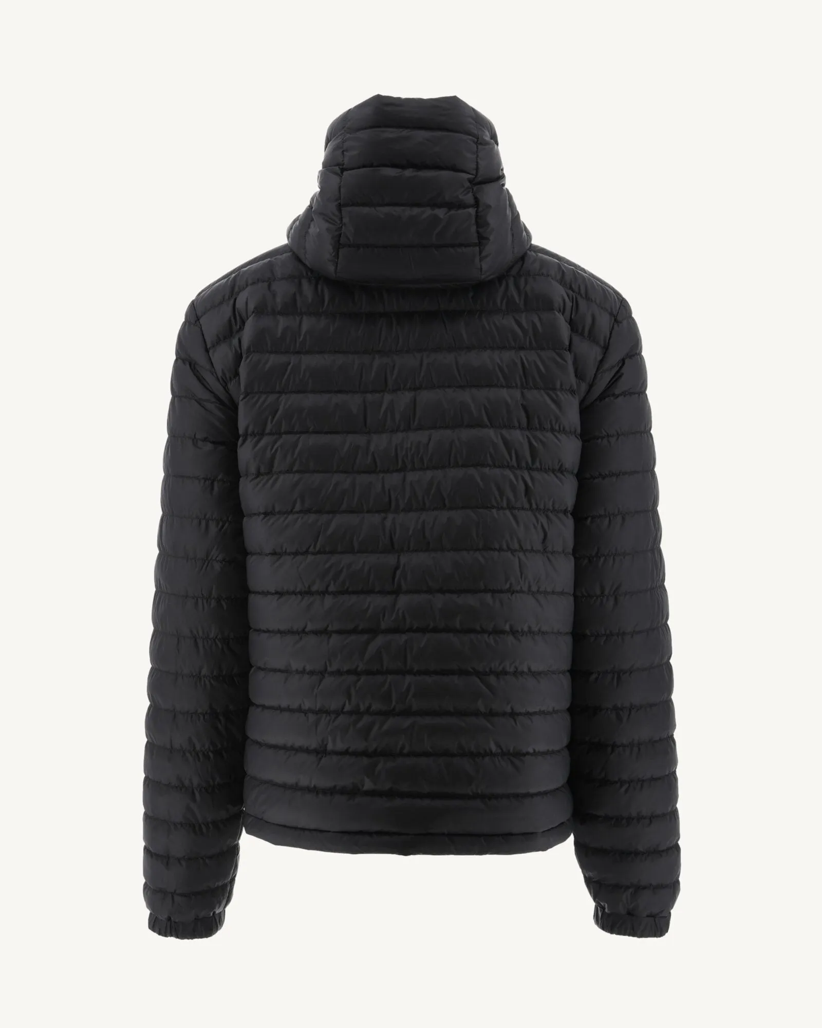 Black Bergen reversible hooded puffer jacket