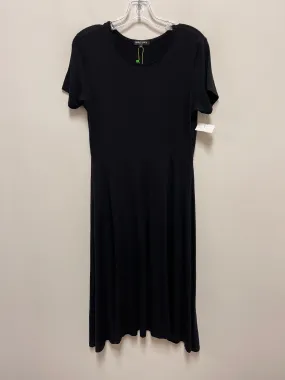 Black Dress Casual Midi Clothes Mentor, Size M