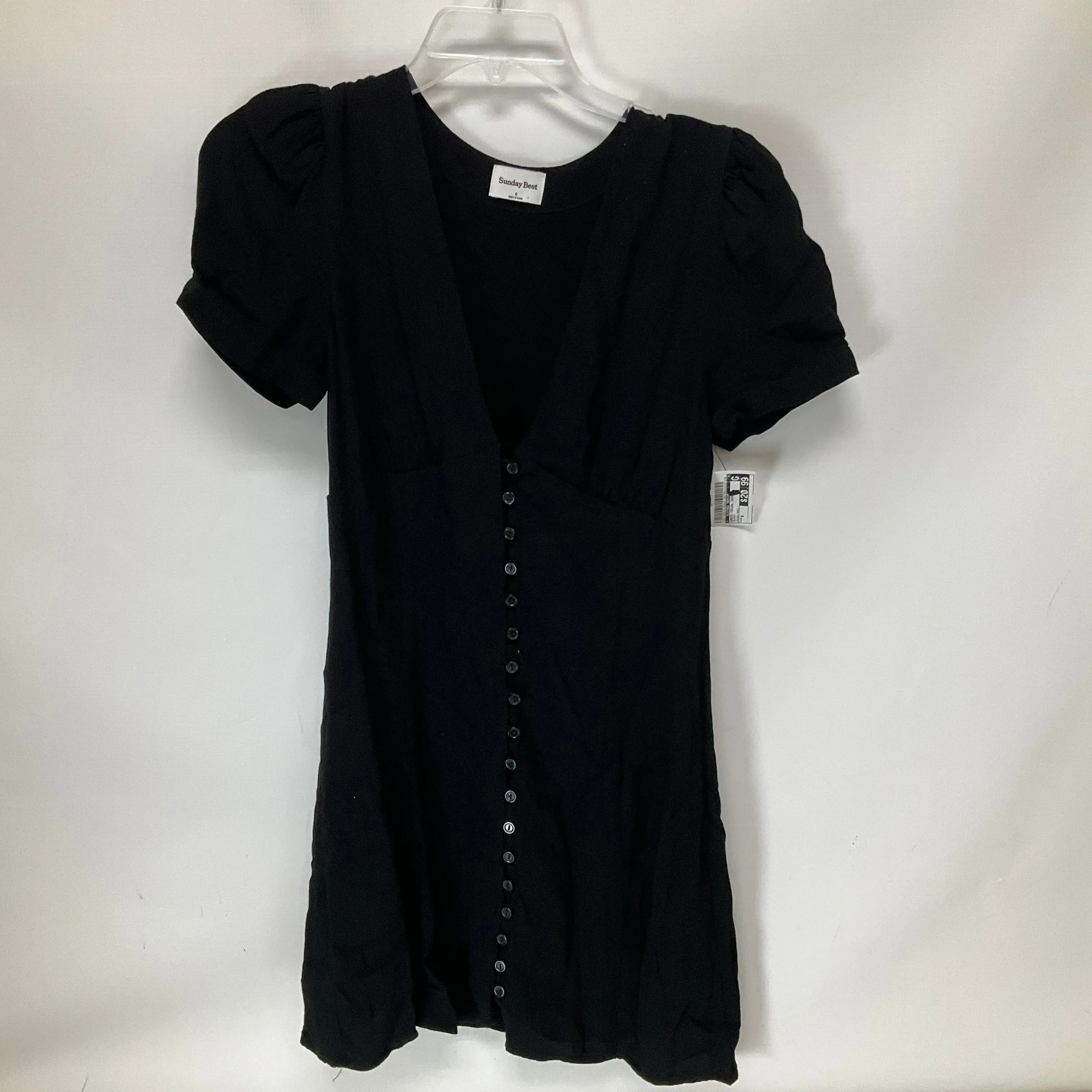 Black Dress Casual Short Clothes Mentor, Size 6