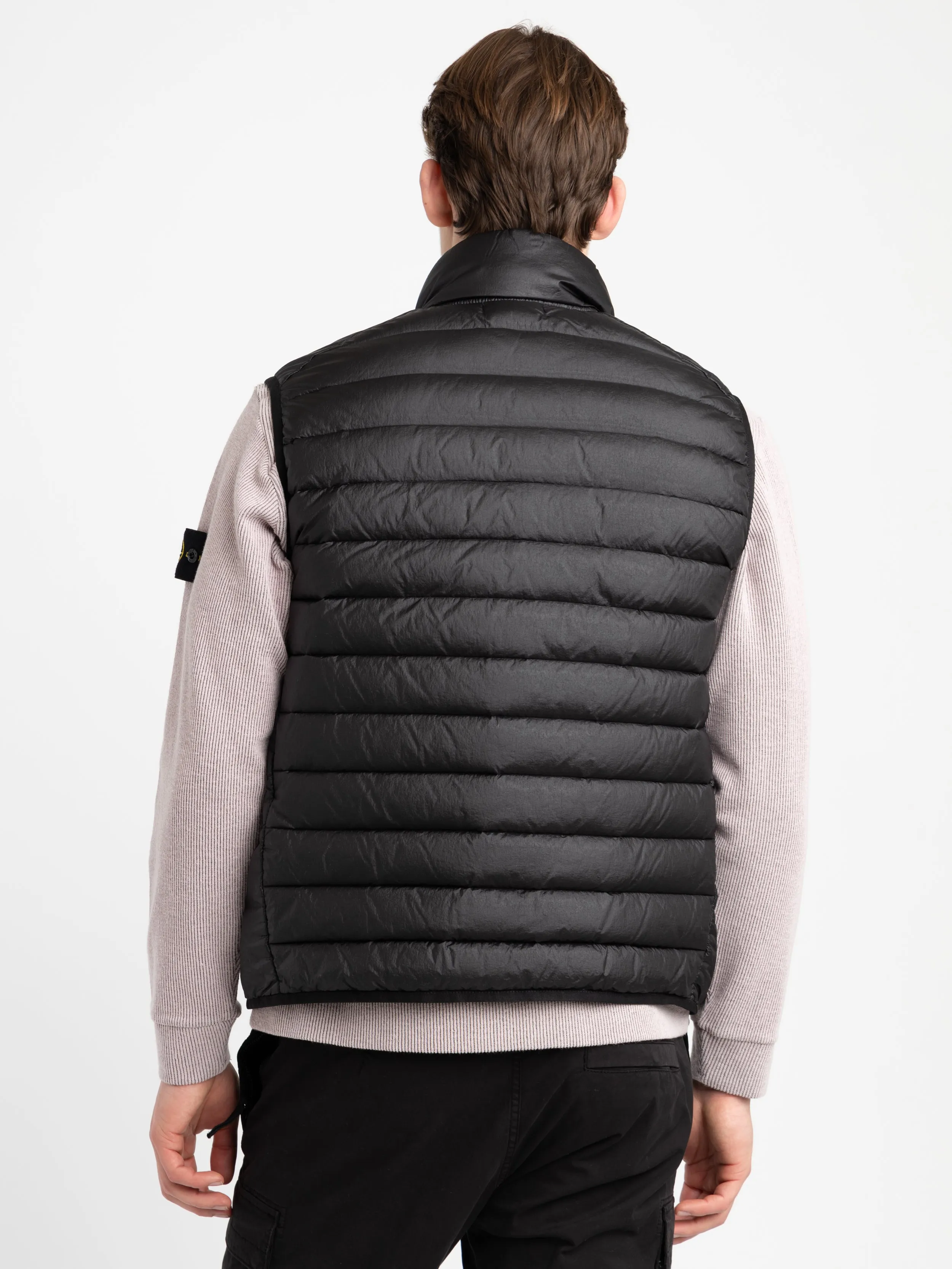 Black Loom Woven Chambers R-Nylon Down-TC Puffer Vest