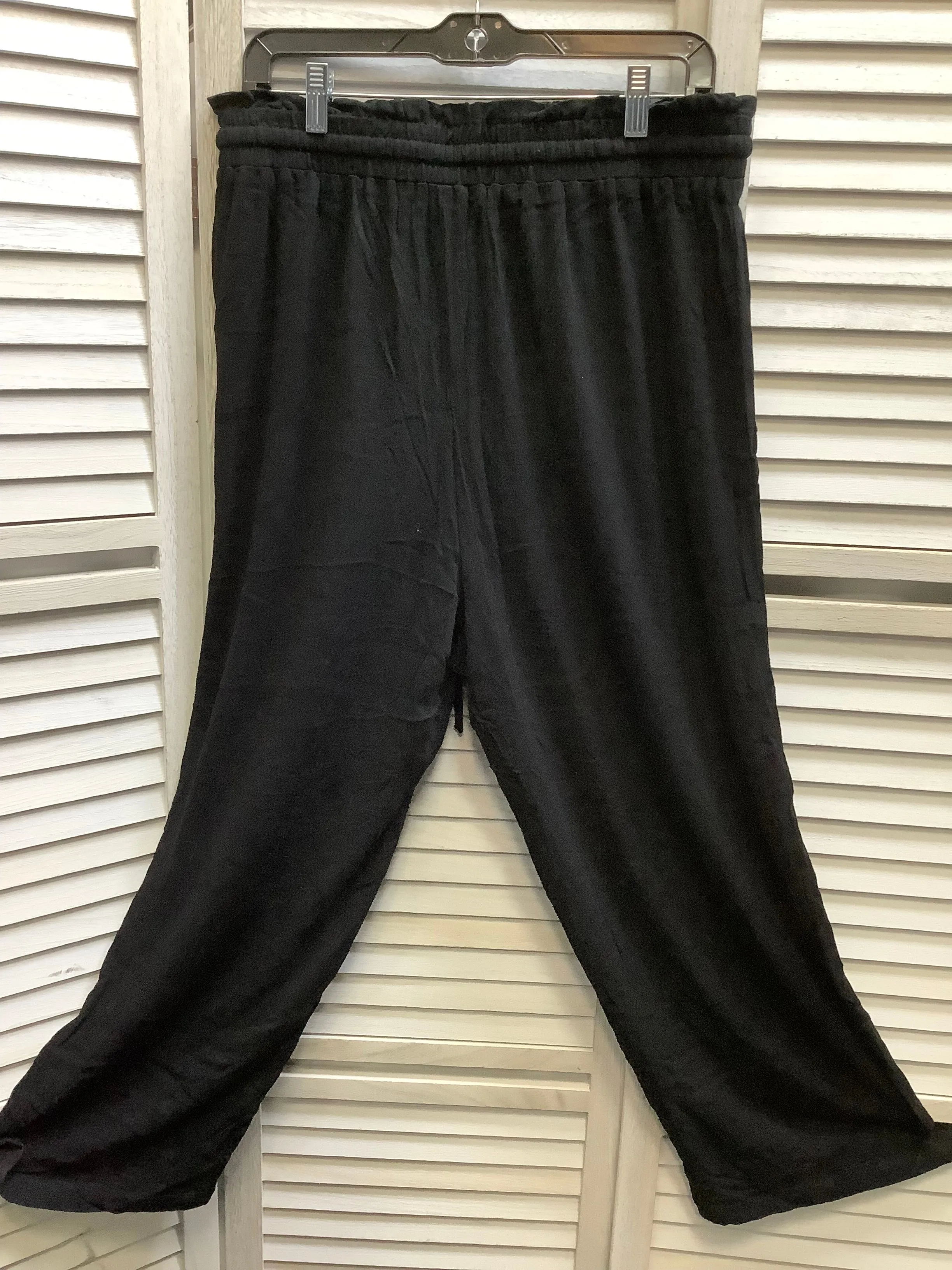 Black Pants Linen Clothes Mentor, Size Xl