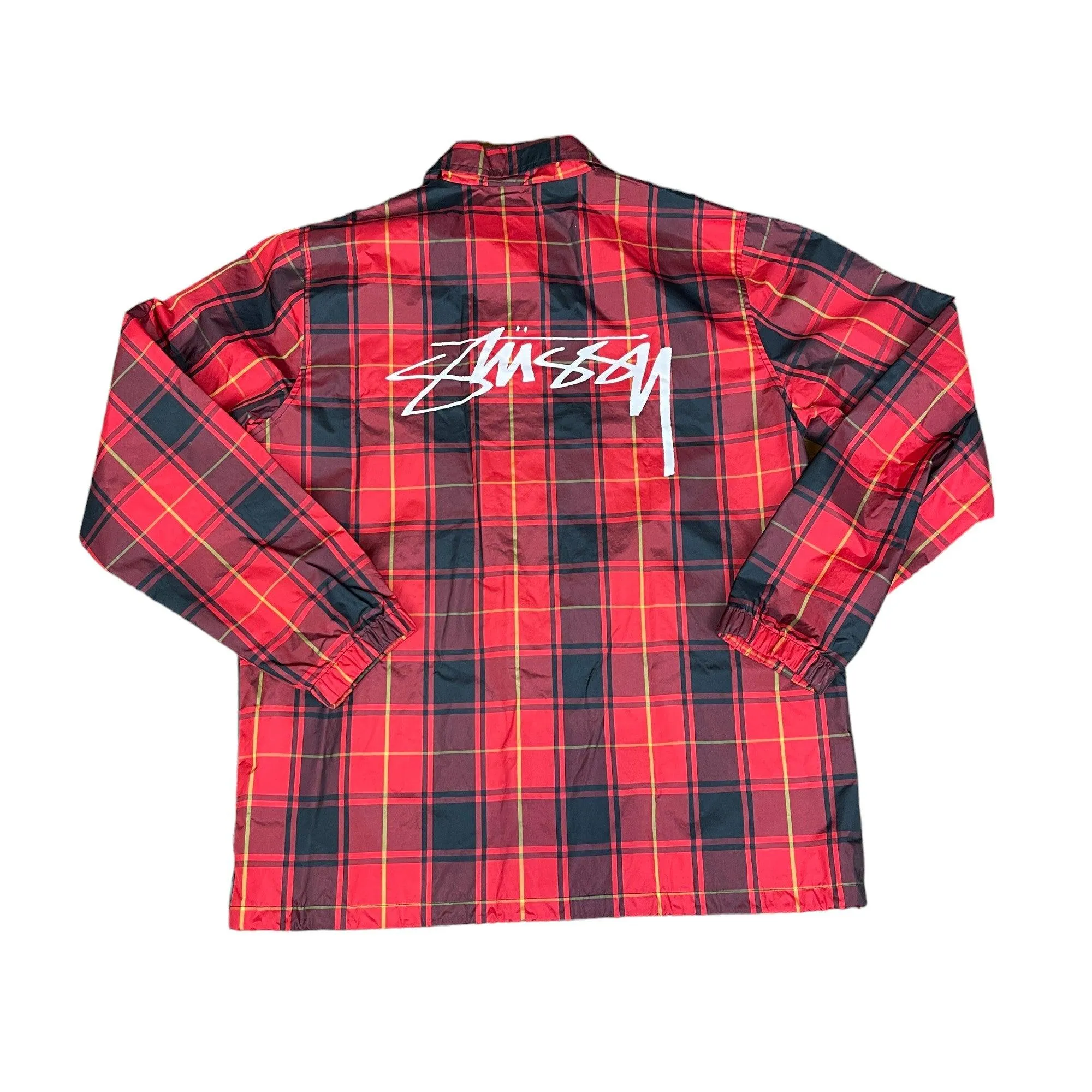 Black   Red Stussy Coach Jacket - Small