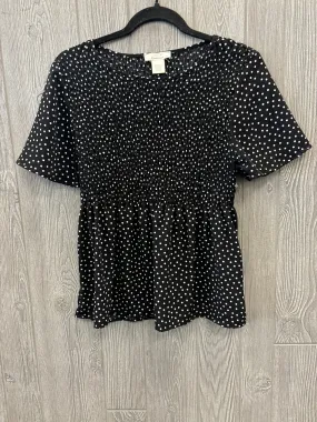 Black Top Short Sleeve Clothes Mentor, Size L