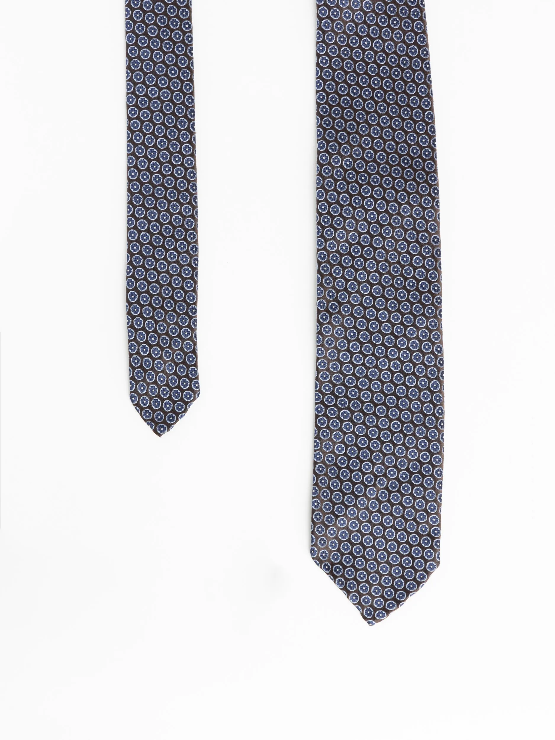 Black/Blue Floweret Tie