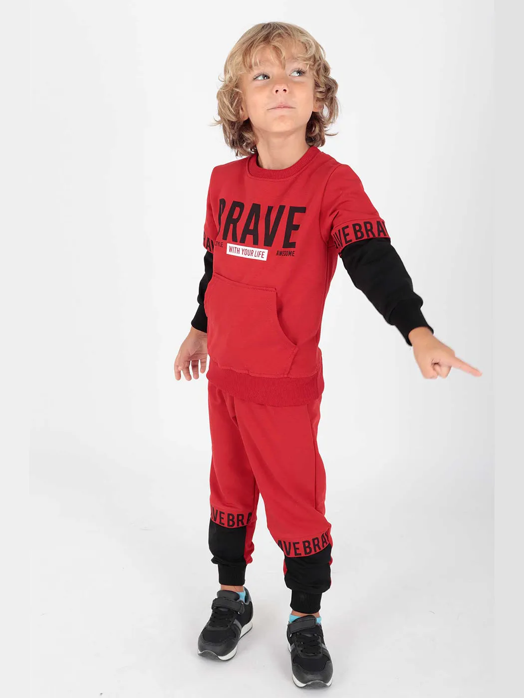 Boy Brave Printed Tracksuit Team AK2231