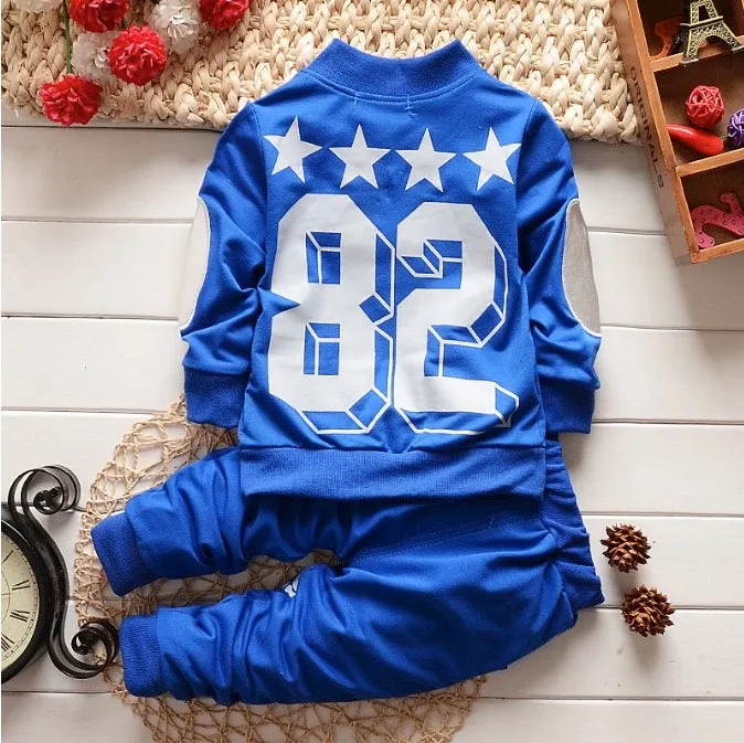 Boys And Girls Zipped Star Tracksuit 2 Pcs Set