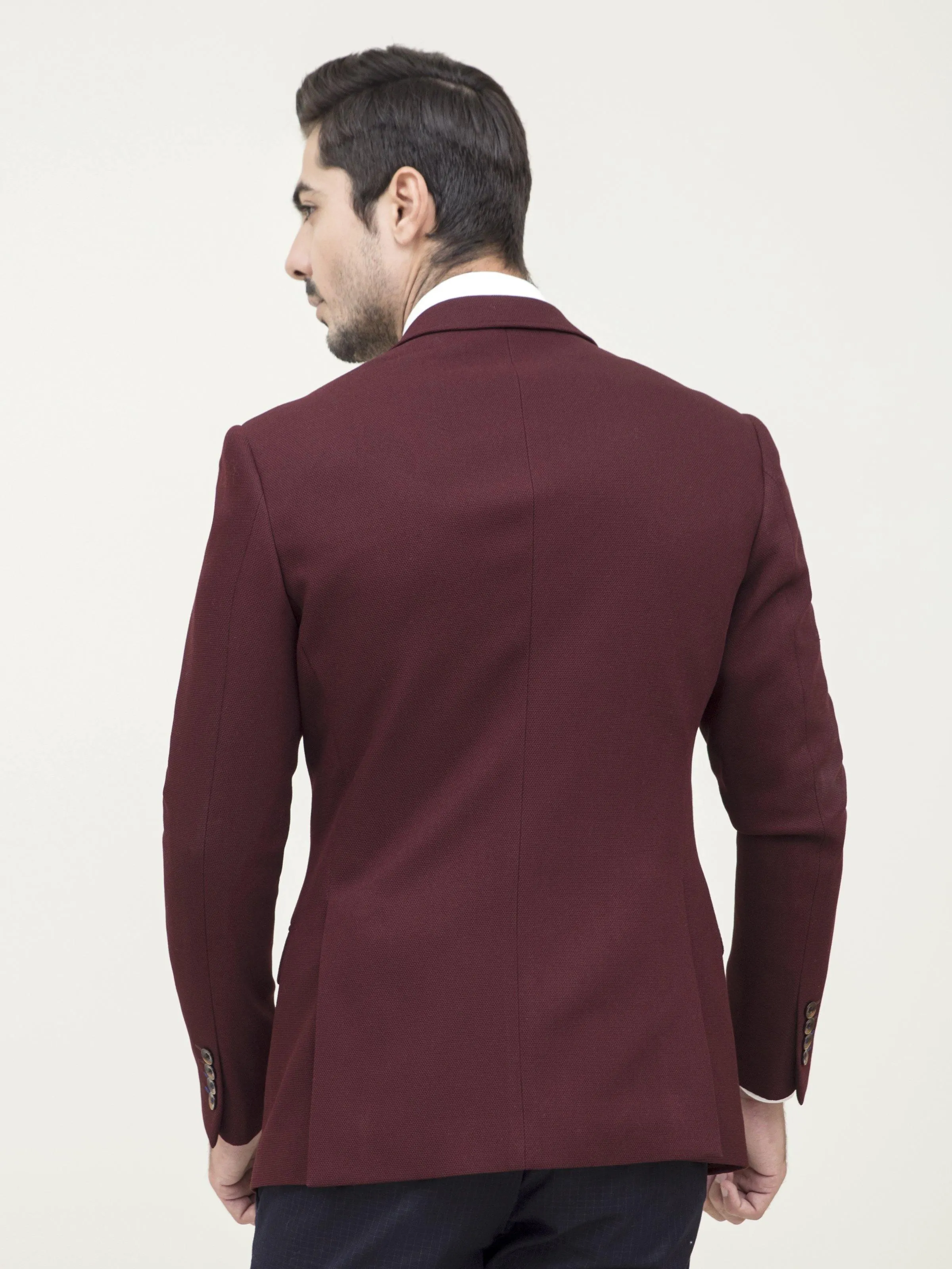 CASUAL COAT SLIM FIT MAROON