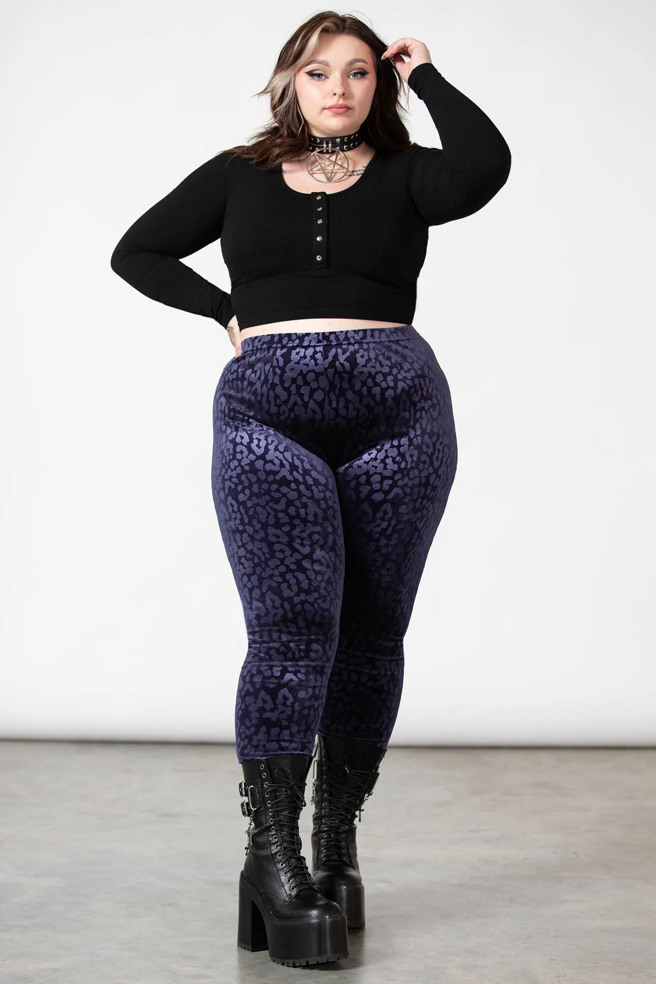 Caturday Leggings [PLUM] [PLUS]