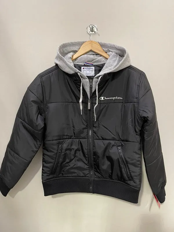 Champion Stadium Puffer Jacket Withe Hood Black J4381 549707 001