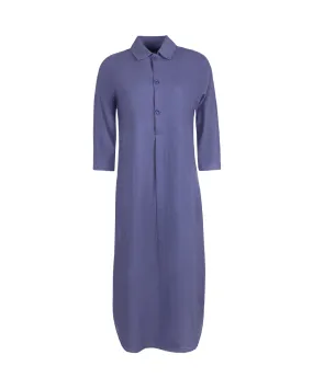 Collared Linen Shirt Dress