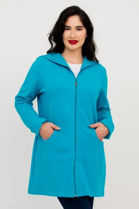 Cortes Jacket, Turquoise, Cotton