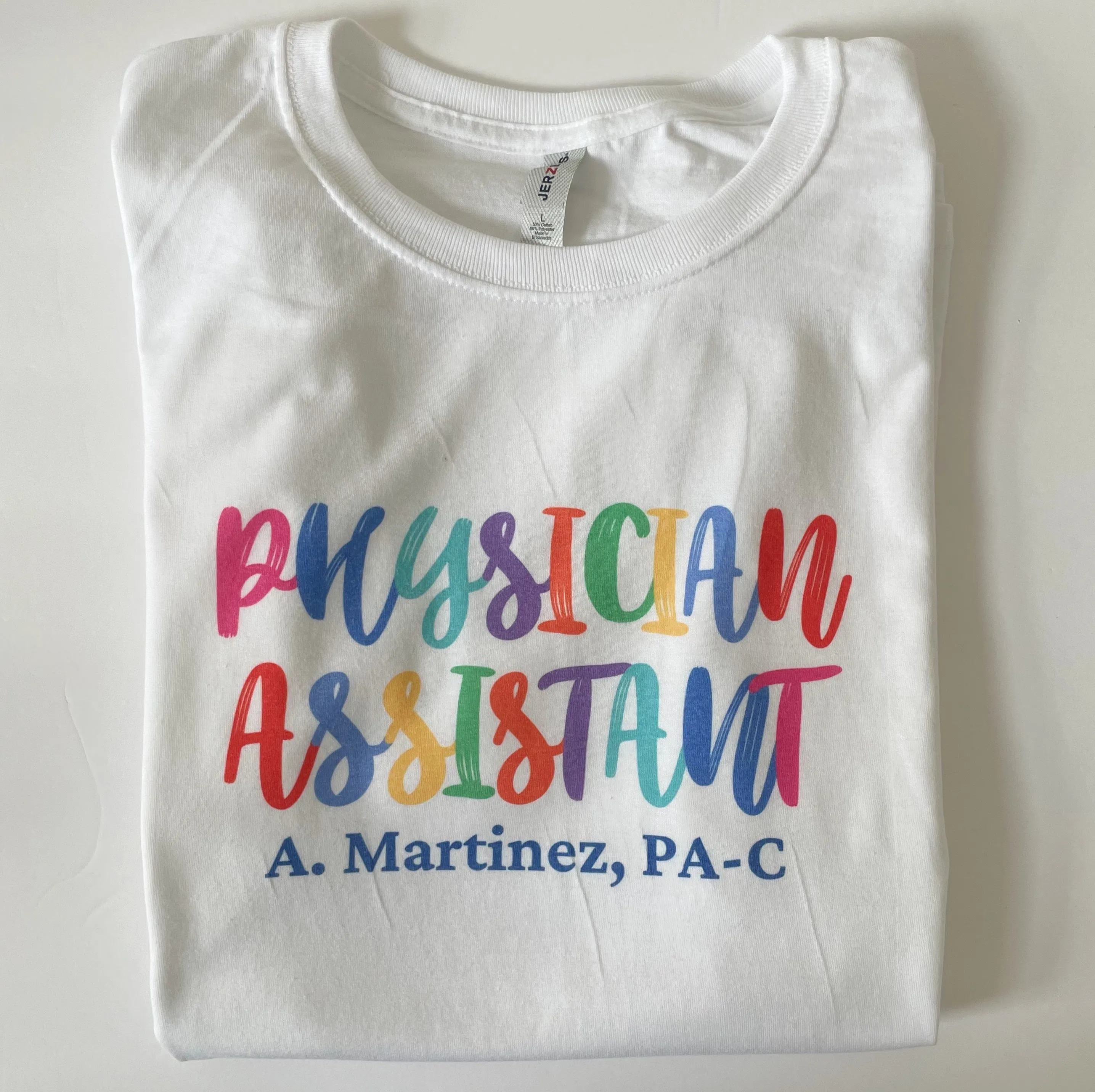 Customizable Rainbow Text T-Shirt