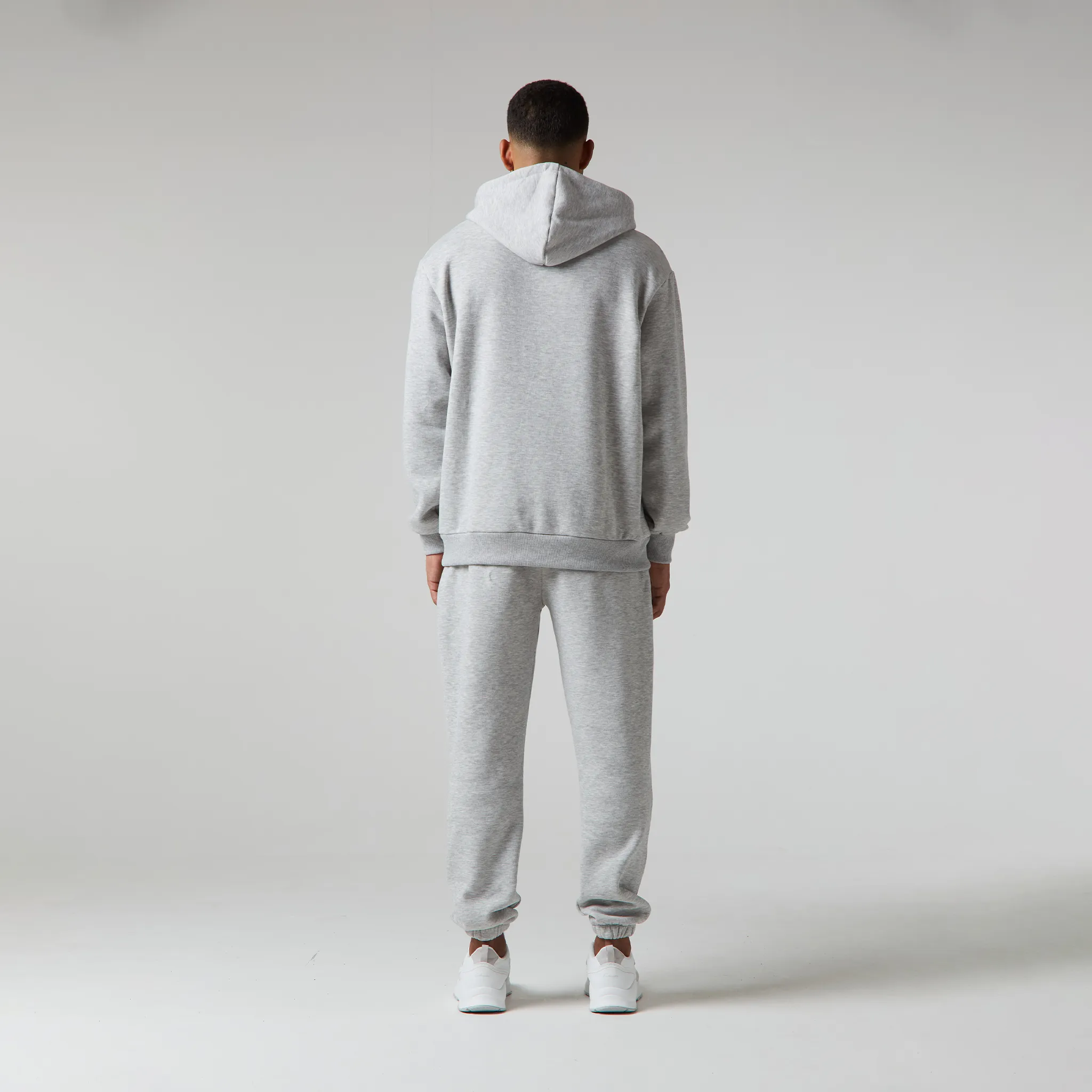 Double Logo Tracksuit | Light Grey Marl