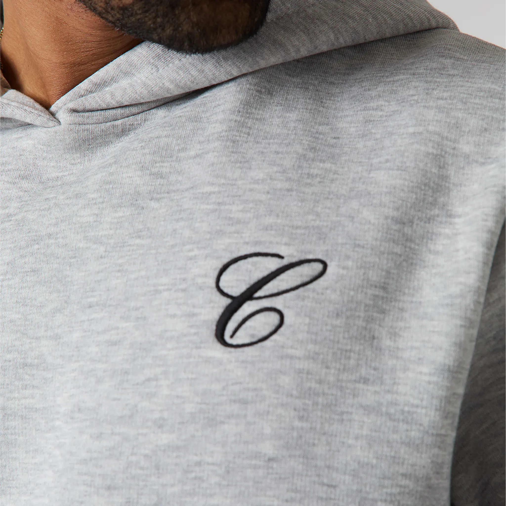 Double Logo Tracksuit | Light Grey Marl