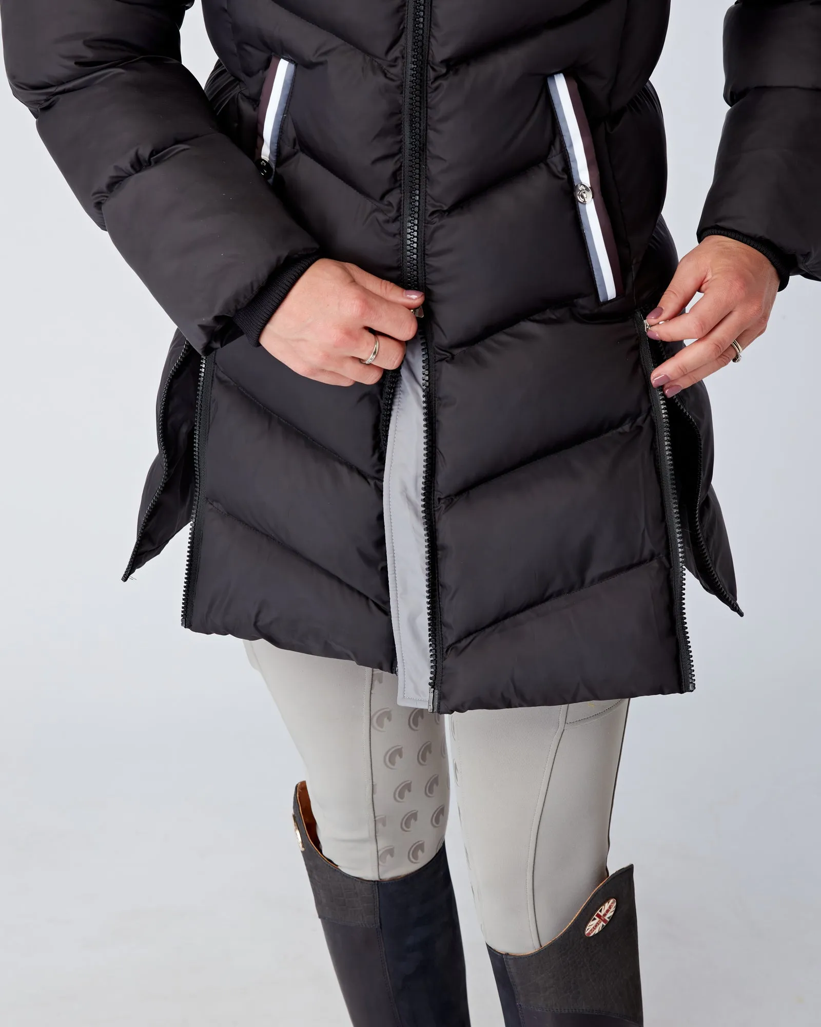 Exclusive Long Black Puffer Coat / Jacket 2.0 - Detachable Hood