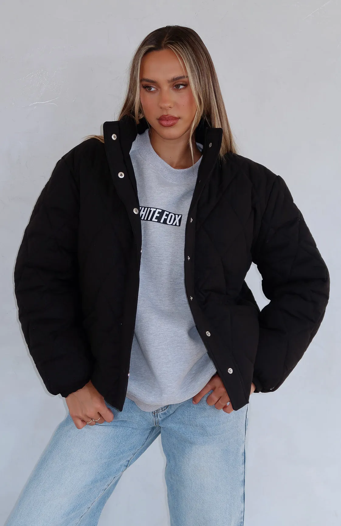 Extra Attention Puffer Jacket Black