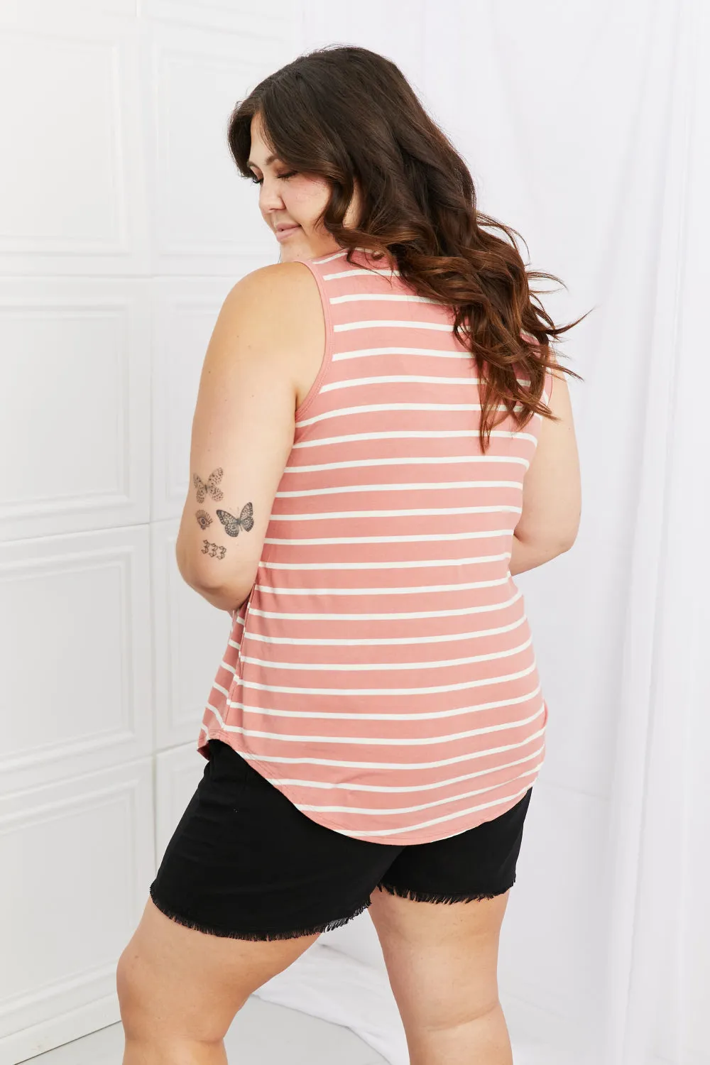 Find Your Path Sleeveless Striped Top