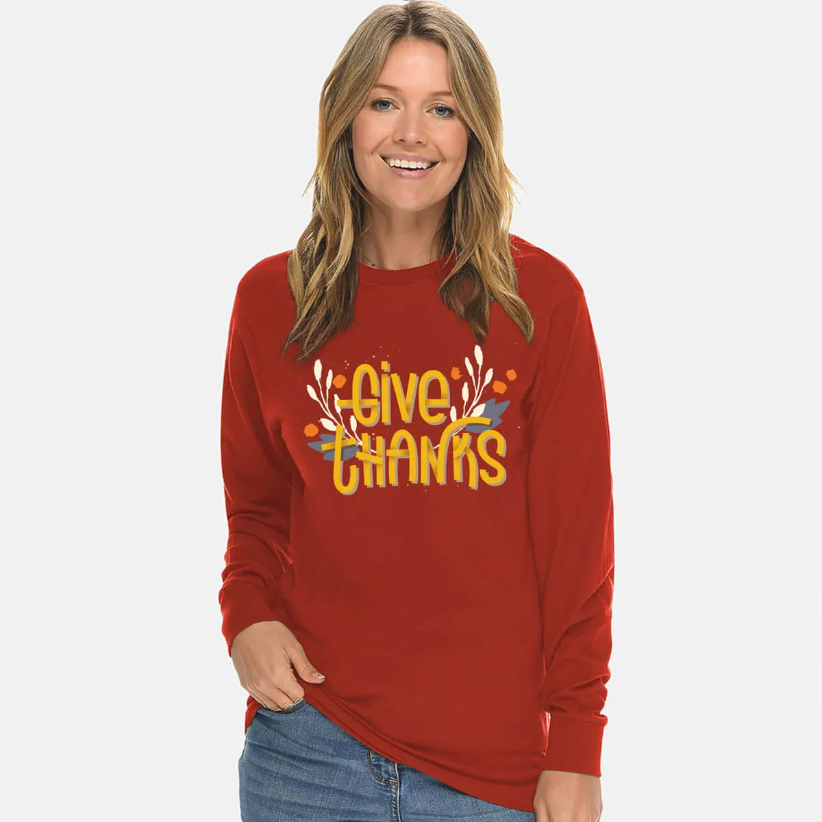 Give Thanks Unisex Long Sleeve T Shirt