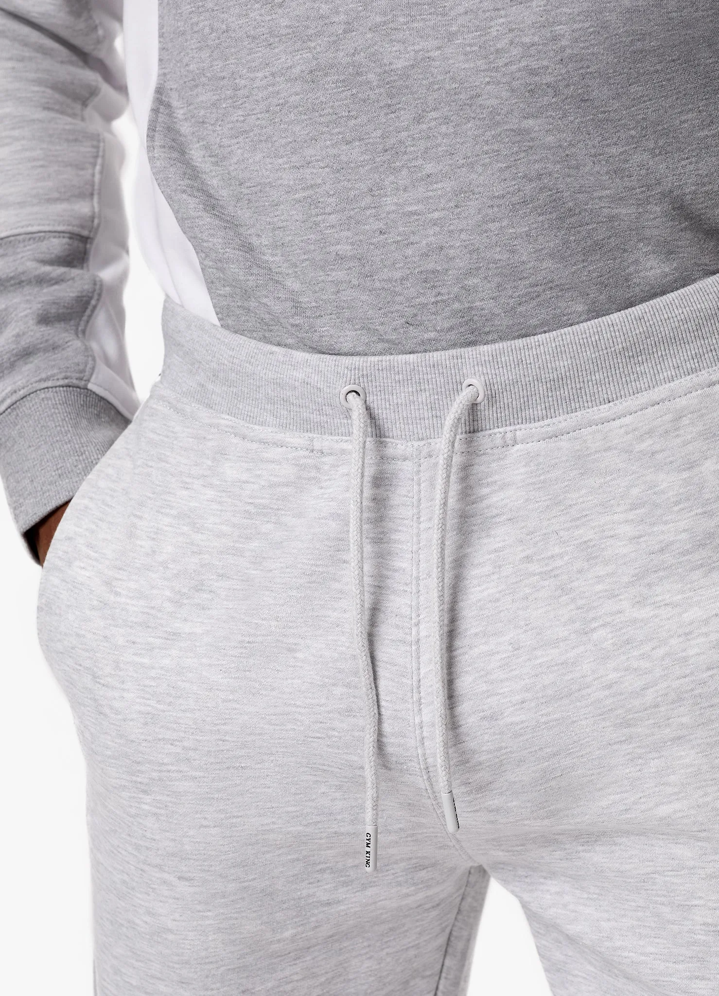 Gym King Minefield Fleece Jogger - Grey Marl