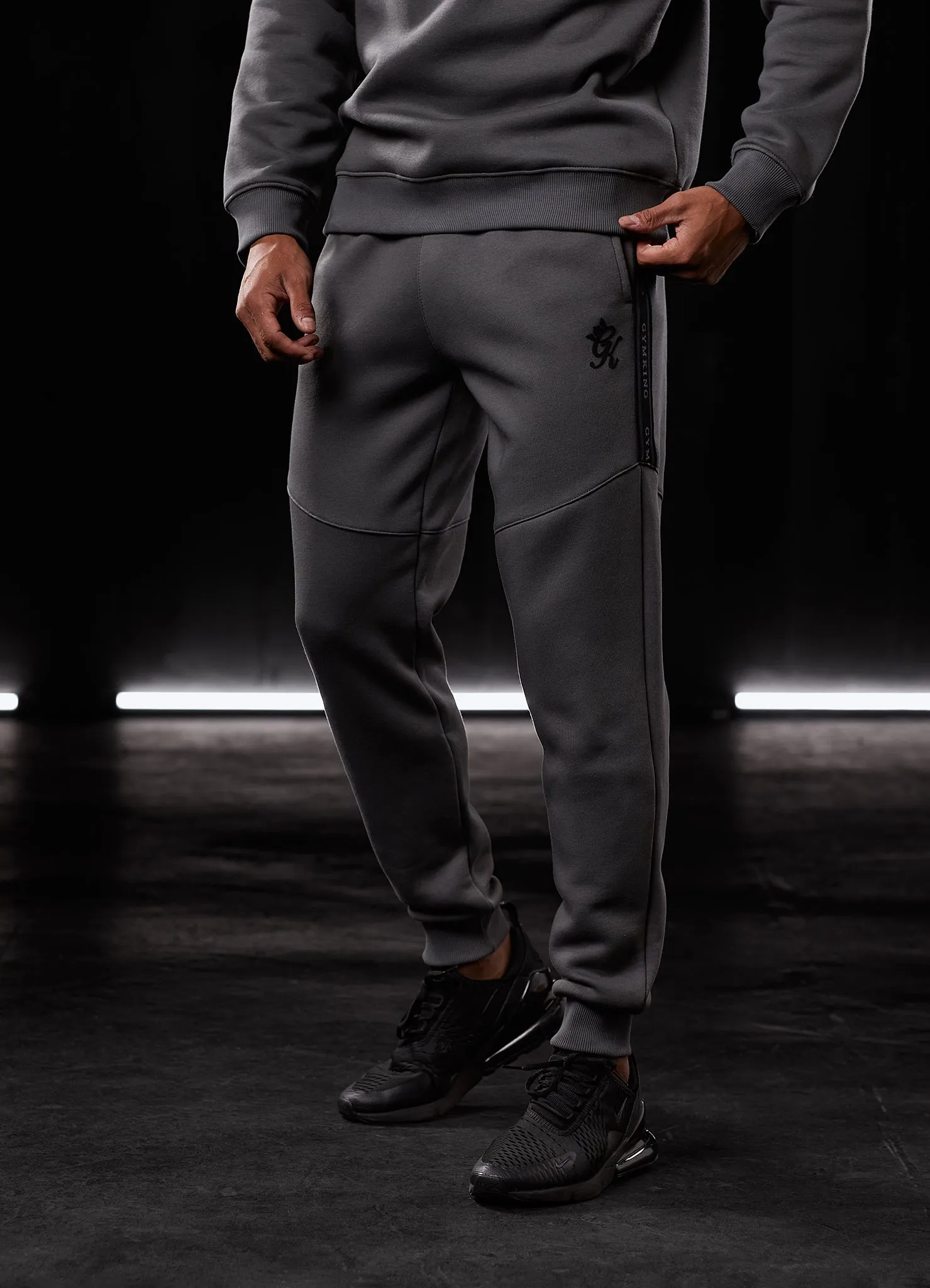 Gym King Premium Taped Jogger - Grey