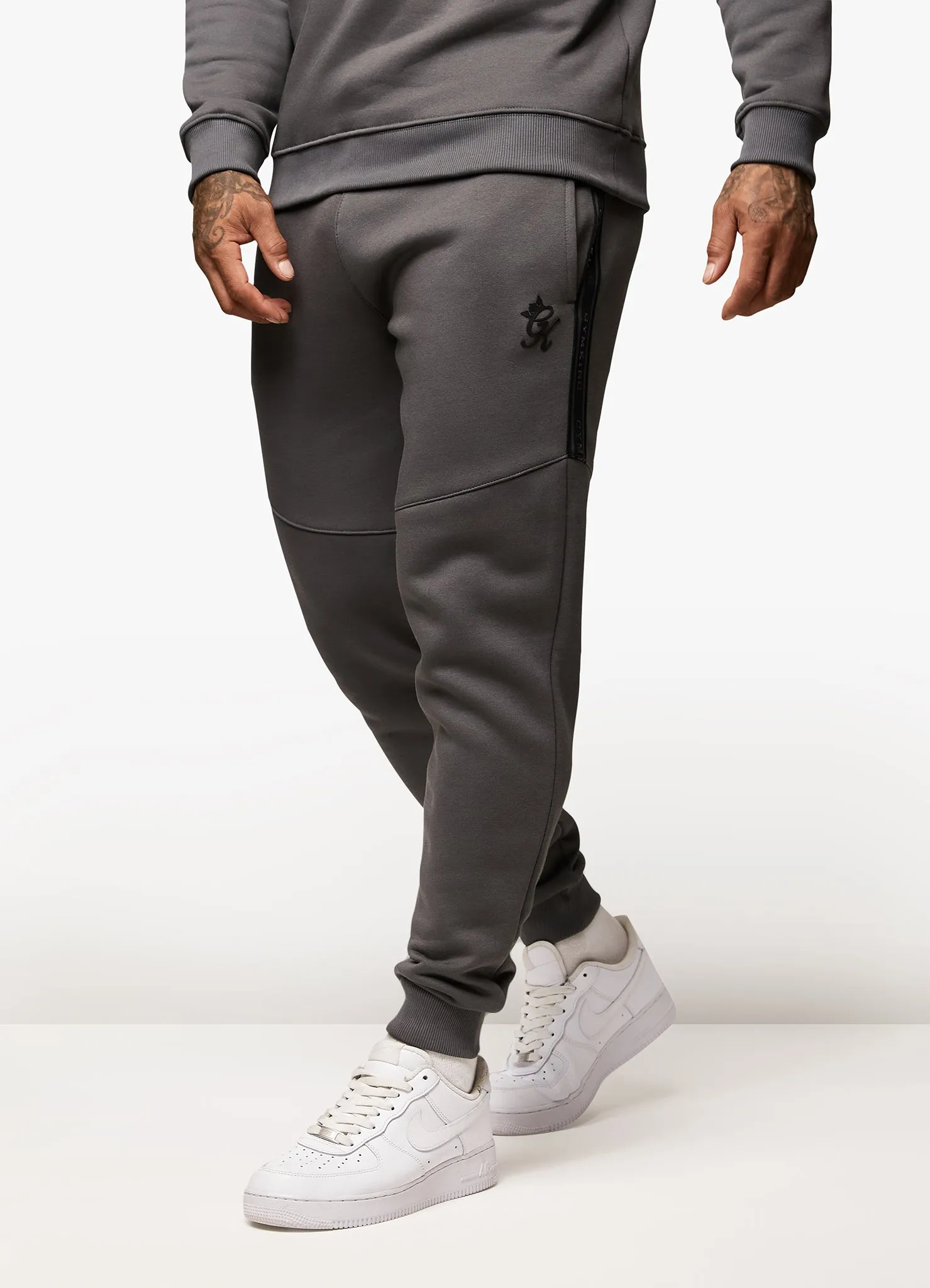 Gym King Premium Taped Jogger - Grey