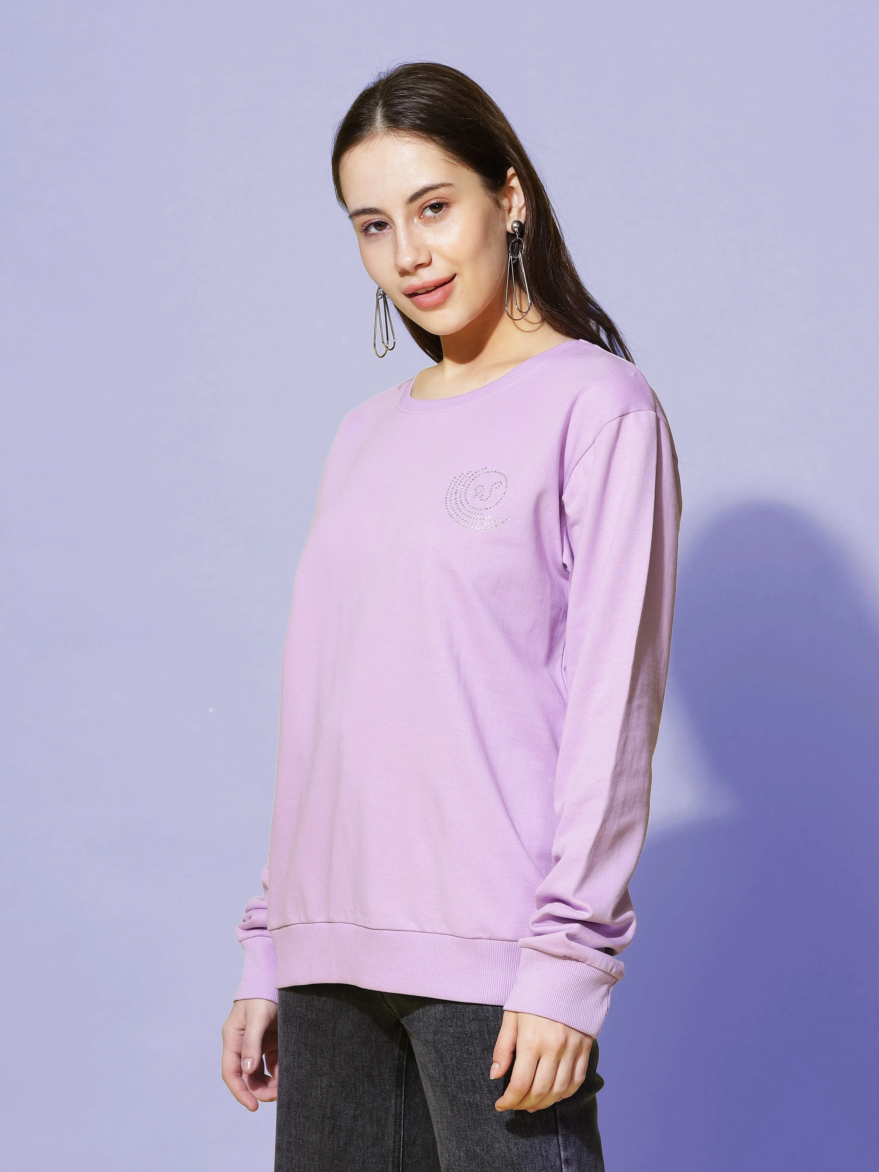 Hosiery Cotton Sweatshirt Lavendar