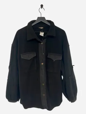 Jacket Shirt By Pol In Black, Size: M