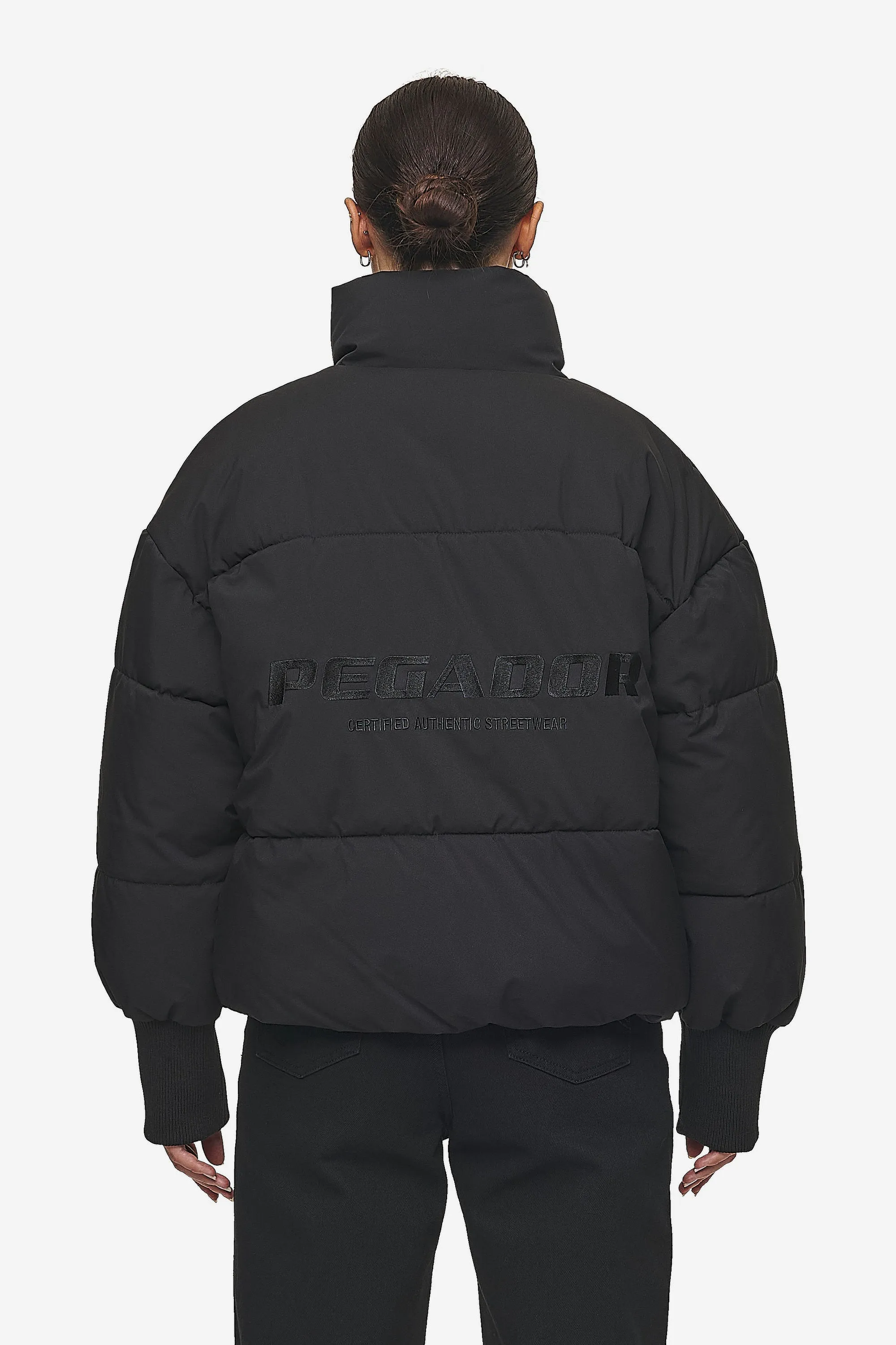 Jara Oversized Boxy Puffer Jacket Black