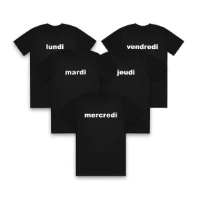 Jours de semaine [unisex t-shirt] Black