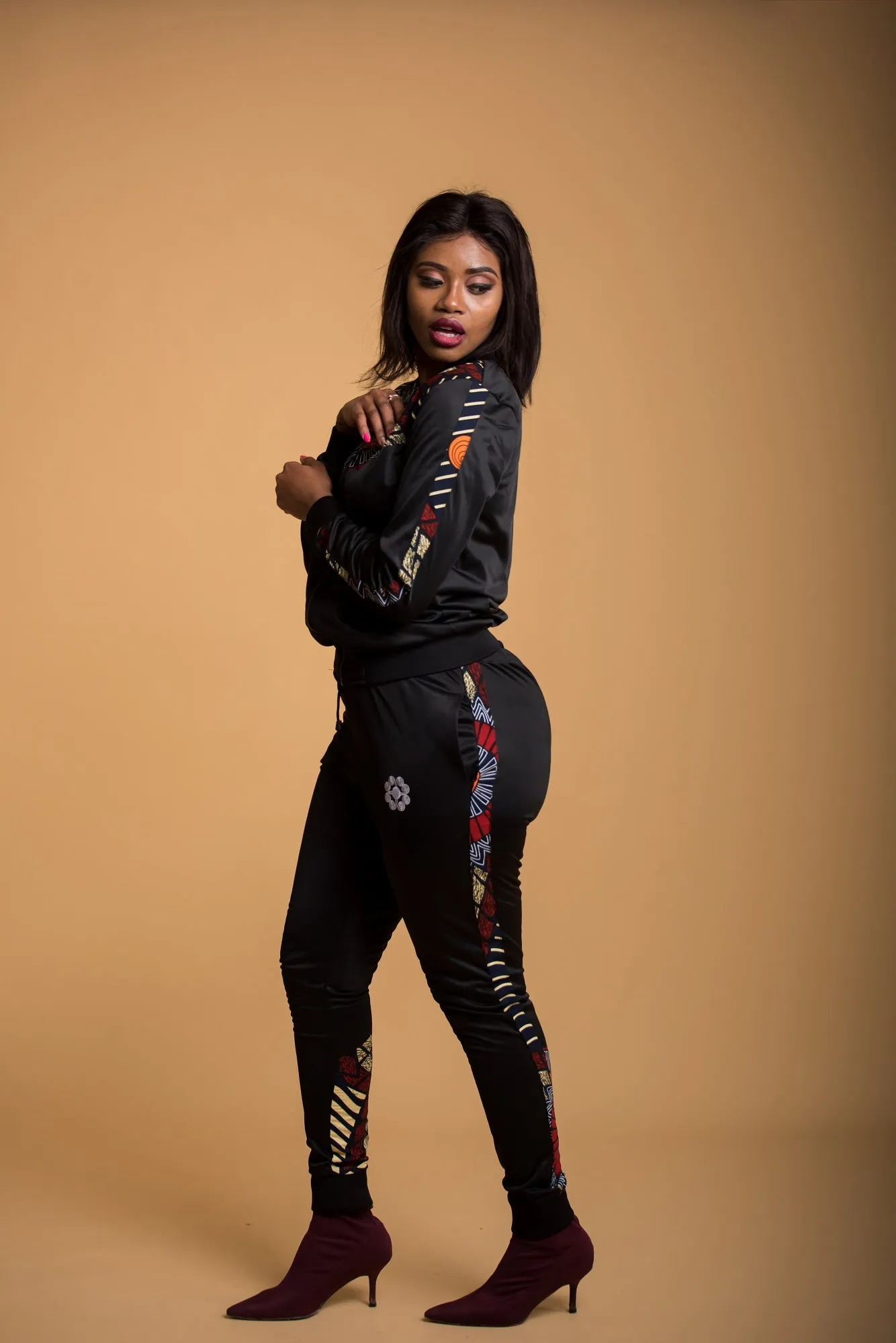 Ladies - Nkanyezi Black Tracksuit Set